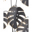 Wanddekoration Monstera, schwarz/goldfarben gewischt, 65 x 4 x 109 cm