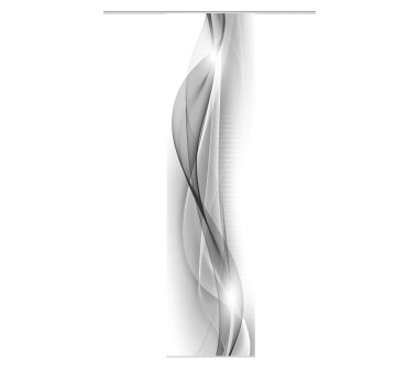 Schiebevorhang Deko blickdicht ALENIA, Farbe grau, Größe BxH 60x245 cm