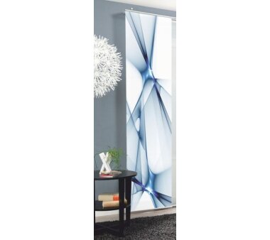 Schiebevorhang Deko blickdicht FRANKLIN, Farbe blau, Größe BxH 60x245 cm