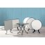 BEST Freizeitmöbel Scheren-Klapptisch PRIMO quadratisch, Farbe weiß, Größe 67x67 cm