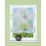 Voile-Raffrollo RAWLINS, mit Schlaufen, transparent, Farbe grün BxH 100x140 cm