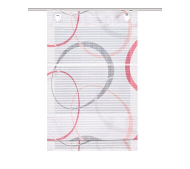 Magnet-Raffrollo, Dessin VITUS, Digitaldruck, halbtransparent, Farbe rot