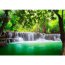 Vlies Fototapete no. 67 | Deep Forest Waterfalls Natur Tapete Wasserfall Bäume Wald Thailand See Wasser Meer grün