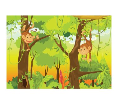 Vlies Fototapete no. 94 | Jungle Animals Monkeys...
