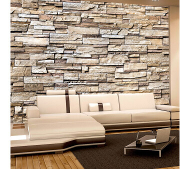 Vlies Fototapete no. 135 | Noble Stone Wall - natural - anreihbar Steinwand Tapete Steinoptik Stein Wand Wall beige