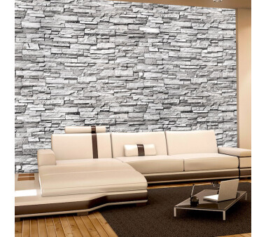 Vlies Fototapete no. 144 | Noble Stone Wall 2 - grau - anreihbar Steinwand Tapete Steinoptik Stein Wand Wall grau