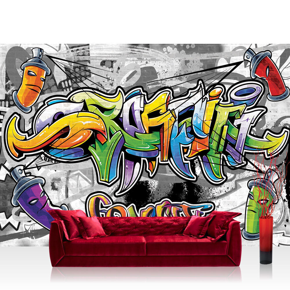 675 Tapete no. Dosen Fototapete | Schriftzug Graffiti