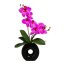 Kunstpflanze Phalenopsis (Orchidee), Farbe lila, inkl. schwarzer Keramik-Vase, Höhe ca. 35 cm