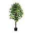 Kunstpflanze Ficus Benjamini grün, 840 Blätter, Naturstamm, im Topf, Höhe ca. 150 cm