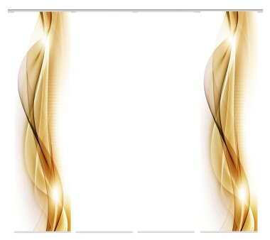 4er-Set Schiebevorhänge ALENIA blickdicht, Höhe 245 cm, gold