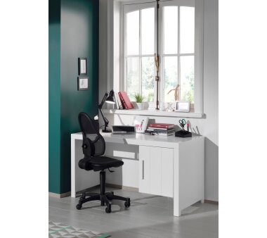 Vipack Schreibtisch ERIK mit 1 Tür, Farbe weiß