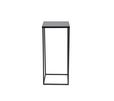 Beistelltisch 2901, mit Metall-Tischplatte, schwarz, 30x30x70 cm