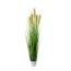 Kunstpflanze Grasbusch, Farbe grün, inkl. weißem Topf, Höhe ca. 150 cm
