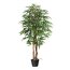 Kunstpflanze Weeping-Ficus mit Naturstamm, 720 Blätter, Farbe grün, inkl. Topf, Höhe ca. 150 cm