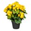 Kunstpflanze Begonienbusch, Farbe gelb, inkl. Topf, Höhe ca. 35 cm