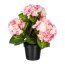 Kunstpflanze Hortensienbusch, Farbe rosa, inkl. Topf, Höhe ca. 32 cm