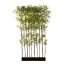 Kunstpflanze Bambusraumteiler mit Naturstamm, Farbe grün, Höhe ca. 200 cm