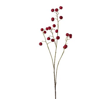 Kunstpflanze Zierapfelzweig, 4er Set, Farbe rot,...