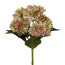 Kunstblume Hortensienstamm, 3D-Print, Farbe grün-rosa, Höhe 63 cm