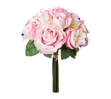 Kunstblume Rosenbouquet, Farbe rosa, Höhe ca. 36 cm