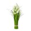 Kunstpflanze Grasbusch mit Cosmea, 2er Set, Farbe weiß, Höhe ca. 44 cm