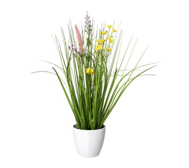 / 2er Set, kaufen Kunstpflanze Flieder Lila Blüten-Grasmix,