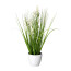 Kunstpflanze Blüten-Grasmix, 2er Set, Farbe weiß, inkl. weißem Topf, Höhe ca. 41 cm