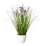 Kunstpflanze Blüten-Grasmix, 2er Set, Farbe lila, inkl. weißem Topf, Höhe ca. 41 cm