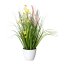 Kunstpflanze Blüten-Grasmix, Farbe multicolor, inkl. weißem Topf, Höhe ca. 46 cm