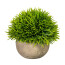 Kunstpflanze Grashalbkugel, 2er Set, Farbe grün, inkl. Naturtopf, Höhe ca. 12 cm