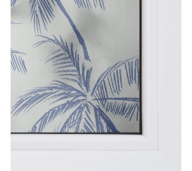 Lichtblick Fensterfolie selbstklebend, Sichtschutz, Blueprint Palms  Blau