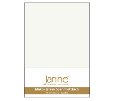 Janine Jersey-Spannbettlaken 5007, ecru, 100% Baumwolle,...