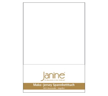 Janine Jersey-Spannbettlaken 5007, weiß, 100%...
