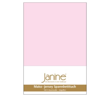 Janine Jersey-Spannbettlaken 5007, zartrosa, 100%...