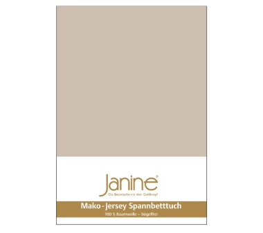 Janine Jersey-Spannbettlaken 5007, naturell, 100%...