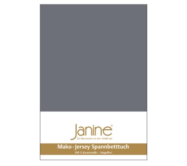 Janine Jersey-Spannbettlaken 5007, opalgrau, 100%...