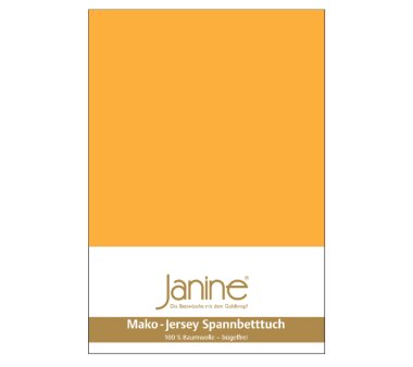 Janine Jersey-Spannbettlaken 5007, sonnengelb, 100%...