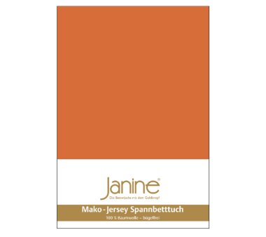 Janine Jersey-Spannbettlaken 5007, rost-orange, 100%...