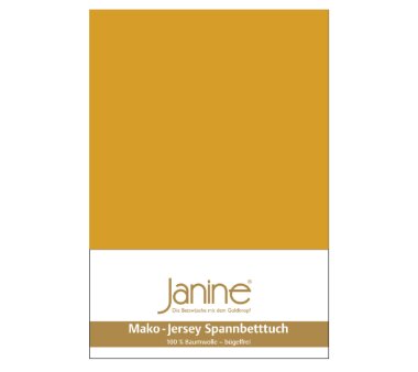 Janine Jersey-Spannbettlaken 5007, honiggold, 100%...