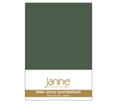 Janine Jersey-Spannbettlaken 5007, olivgr&uuml;n, 100%...