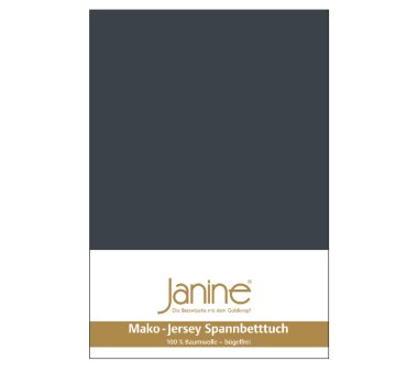 Janine Jersey-Spannbettlaken 5007, titan, 100% Baumwolle,...