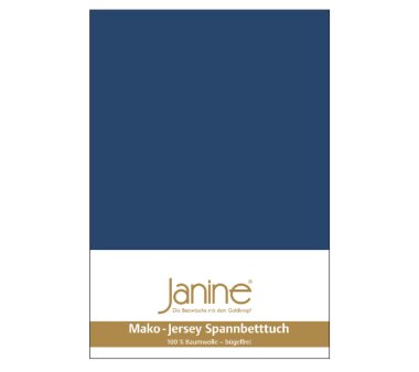 Janine Jersey-Spannbettlaken 5007, marine, 100%...