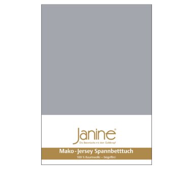 Janine Jersey-Spannbettlaken 5007, platin, 100%...