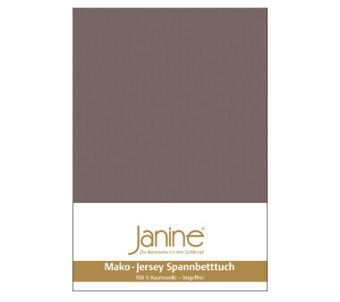 Janine Jersey-Spannbettlaken 5007, cappuccino, 100%...