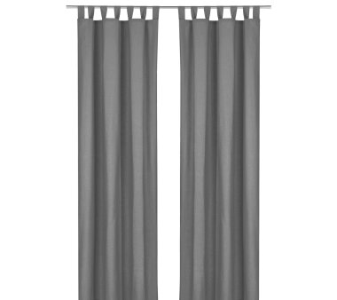 Deko-Einzelschal CAROLIN blickdicht, mit Schlaufen, Farbe grau