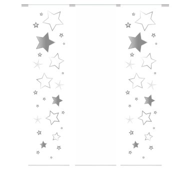 3er-Set Flächenvorhänge STARS blickdicht,...