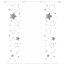 3er-Set Flächenvorhänge STARS blickdicht, Höhe 245 cm, grau