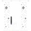 3er-Set Flächenvorhänge STARS blickdicht, Höhe 245 cm, grau