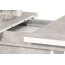Esszimmertisch Alice T, Säulentisch, ausziehbar 120-160 cm, beton / weiß