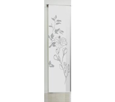 Schiebevorhang Deko blickdicht MESSINA, Farbe grau, Größe BxH 60x245 cm